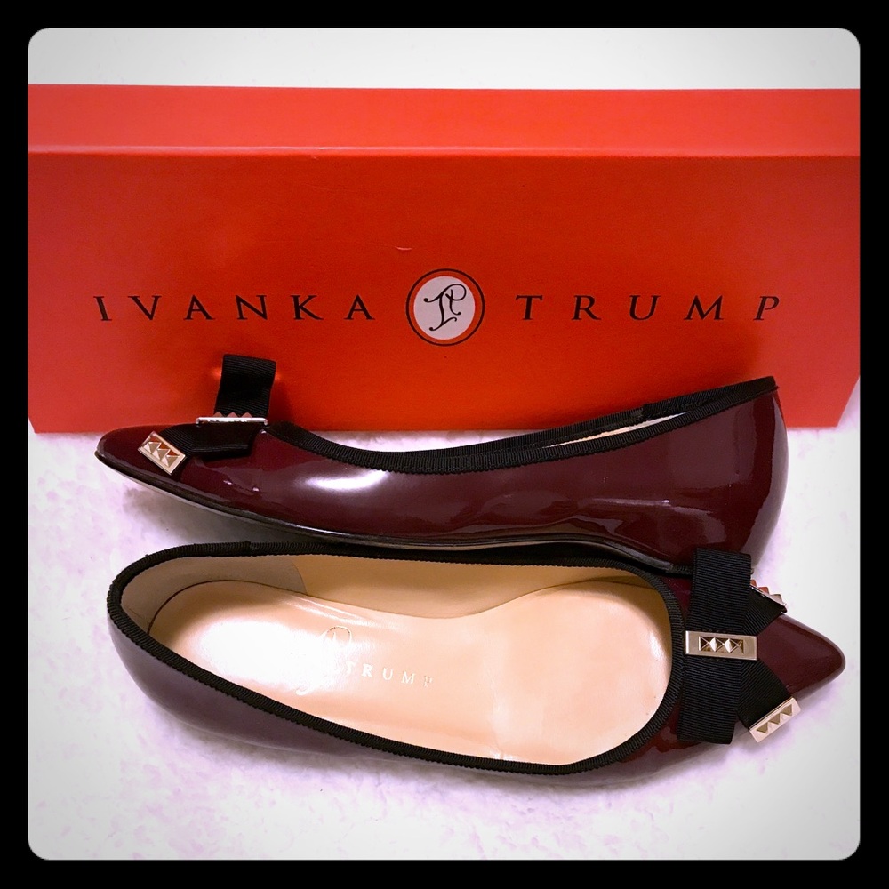 Ivanka Trump. Maroon Patent Ballet Flats. Size 6